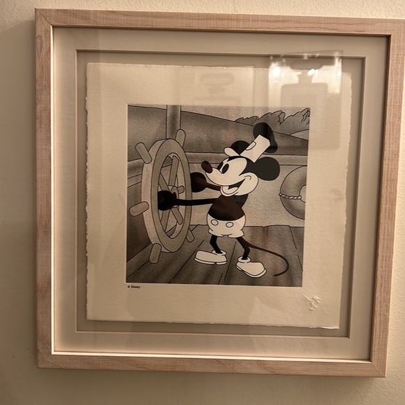 Disney Treasures Steamboat Willie Ltd Edition Serigraph FRAMED Mickey Mouse - Picture 1 of 8